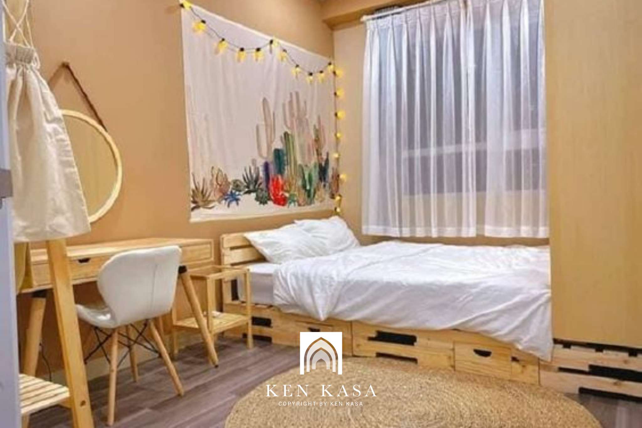 Góc nhìn chính diện tại homestay có diện tích nhỏ 